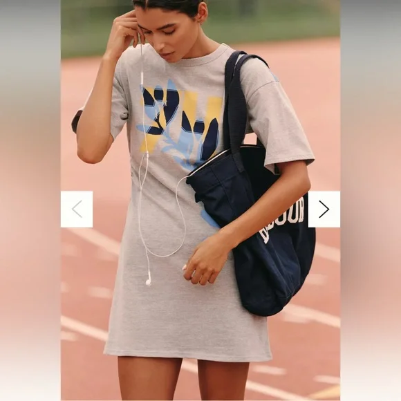 NWT Anthropologie Daily Practice Short Sleeve Mini T-Shirt Dress XS - Picture 4 of 9